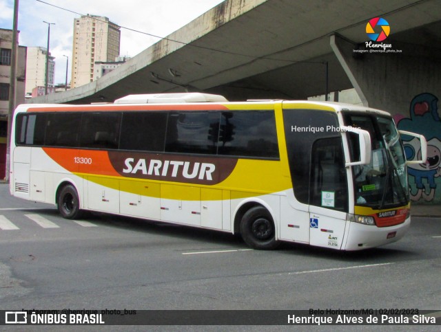 Saritur - Santa Rita Transporte Urbano e Rodoviário 13300 na cidade de Belo Horizonte, Minas Gerais, Brasil, por Henrique Alves de Paula Silva. ID da foto: 11146769.