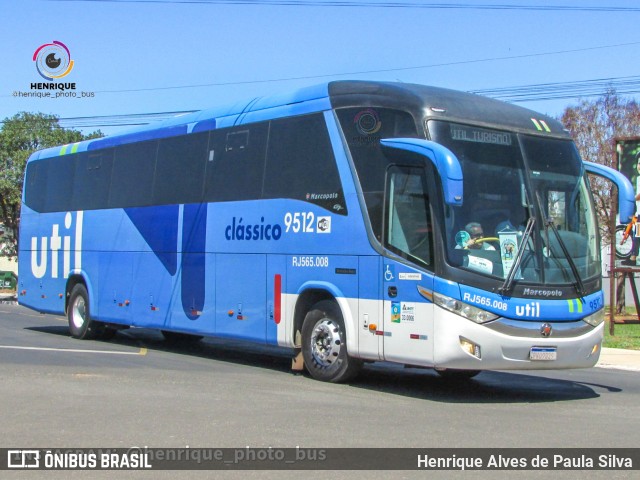 UTIL - União Transporte Interestadual de Luxo 9512 na cidade de Holambra, São Paulo, Brasil, por Henrique Alves de Paula Silva. ID da foto: 11146755.