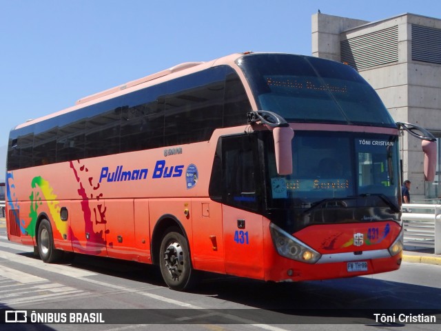 Pullman Bus 431 na cidade de Pudahuel, Santiago, Metropolitana de Santiago, Chile, por Tôni Cristian. ID da foto: 11147853.