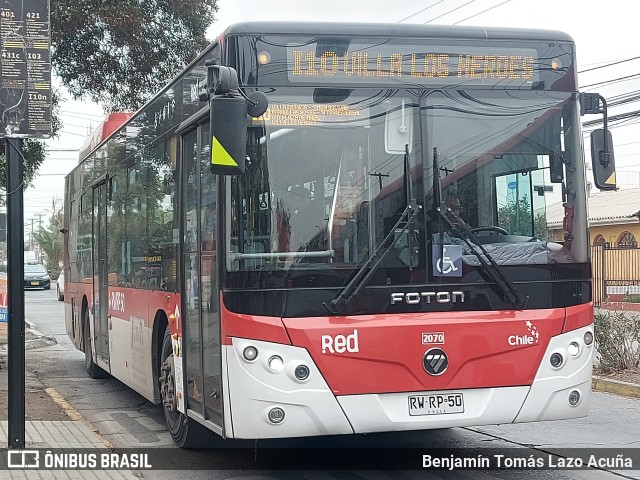 Buses Vule 2070 na cidade de Maipú, Santiago, Metropolitana de Santiago, Chile, por Benjamín Tomás Lazo Acuña. Número da foto: #11147791.
