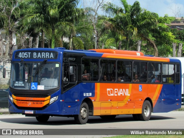 Evanil Transportes e Turismo RJ 132.138 na cidade de Rio de Janeiro, Rio de Janeiro, Brasil, por Willian Raimundo Morais. Número da foto: #11149852.