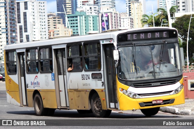 Belém Rio Transportes BD-214 na cidade de Belém, Pará, Brasil, por Fabio Soares. ID da foto: 11150301.