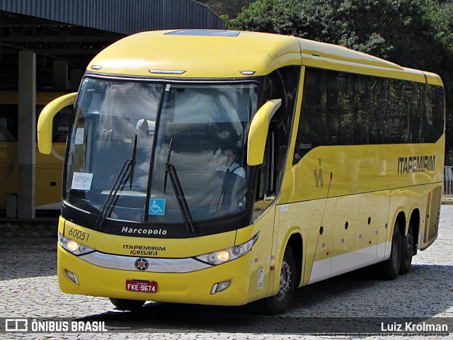 Viação Itapemirim 60051 na cidade de Juiz de Fora, Minas Gerais, Brasil, por Luiz Krolman. ID da foto: 11150648.