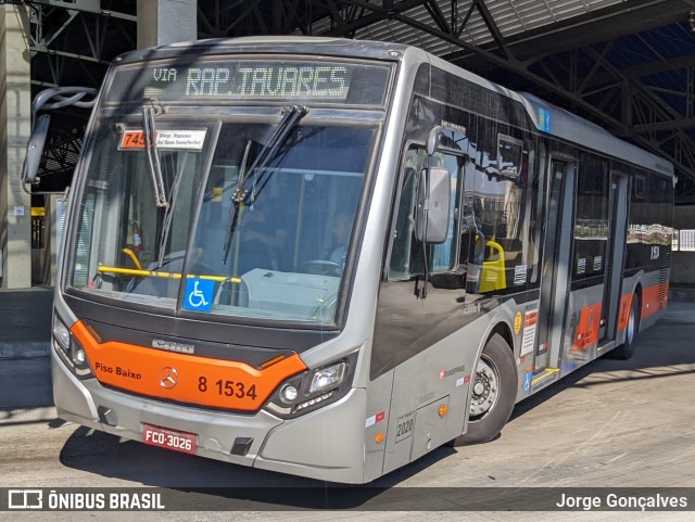 TRANSPPASS - Transporte de Passageiros 8 1534 na cidade de São Paulo, São Paulo, Brasil, por Jorge Gonçalves. Número da foto: #11148978.
