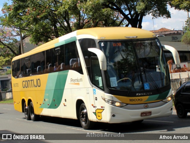 Empresa Gontijo de Transportes 18070 na cidade de Belo Horizonte, Minas Gerais, Brasil, por Athos Arruda. ID da foto: 11151217.