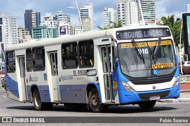 Transportes Águas Lindas BL-91608 na cidade de Belém, Pará, Brasil, por Fabio Soares. ID da foto: 11151176.