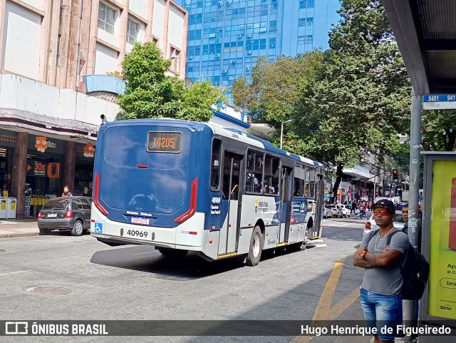 Urca Auto Ônibus 40969 na cidade de Belo Horizonte, Minas Gerais, Brasil, por Hugo Henrique de Figueiredo. ID da foto: 11148916.