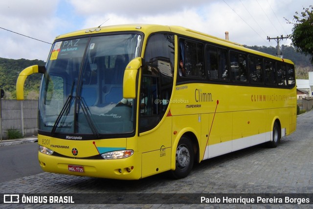 Viação Itapemirim 8201 na cidade de Juiz de Fora, Minas Gerais, Brasil, por Paulo Henrique Pereira Borges. ID da foto: 11152879.