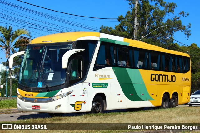 Empresa Gontijo de Transportes 18585 na cidade de Resende, Rio de Janeiro, Brasil, por Paulo Henrique Pereira Borges. ID da foto: 11153002.