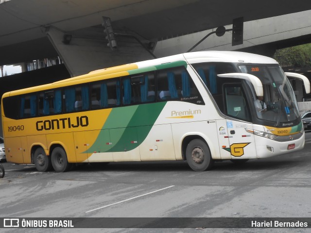 Empresa Gontijo de Transportes 19040 na cidade de Belo Horizonte, Minas Gerais, Brasil, por Hariel Bernades. ID da foto: 11152156.