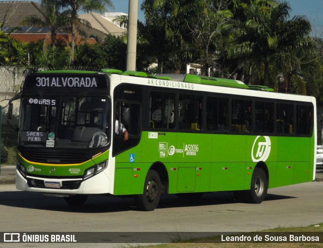 Tijuquinha - Auto Viação Tijuca A50036 na cidade de Rio de Janeiro, Rio de Janeiro, Brasil, por Leandro de Sousa Barbosa. Número da foto: #11152039.