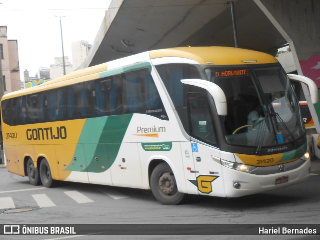 Empresa Gontijo de Transportes 21420 na cidade de Belo Horizonte, Minas Gerais, Brasil, por Hariel Bernades. Número da foto: #11152142.
