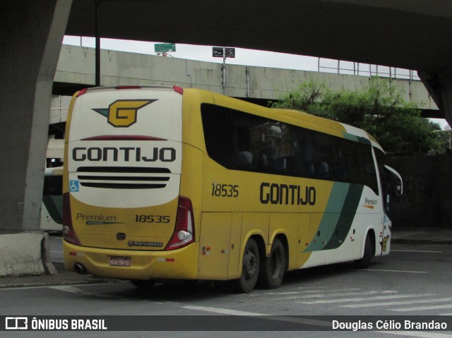 Empresa Gontijo de Transportes 18535 na cidade de Belo Horizonte, Minas Gerais, Brasil, por Douglas Célio Brandao. ID da foto: 11153056.