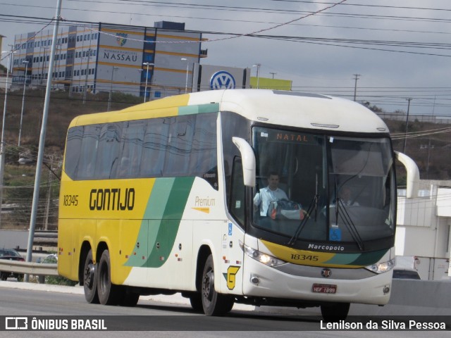 Empresa Gontijo de Transportes 18345 na cidade de Caruaru, Pernambuco, Brasil, por Lenilson da Silva Pessoa. ID da foto: 11155142.