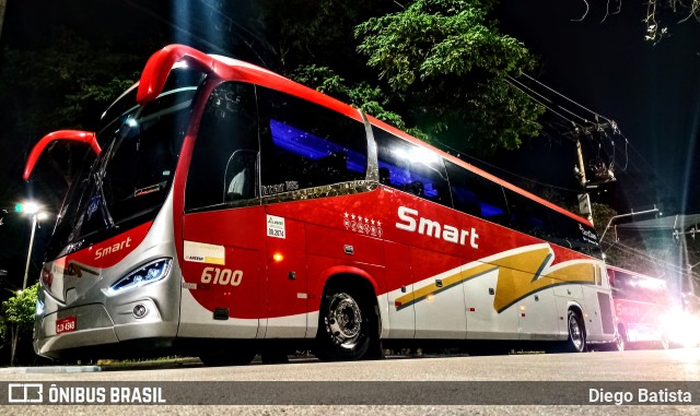 Viação Smart Transporte e Turismo 6100 na cidade de São Paulo, São Paulo, Brasil, por Diego Batista. ID da foto: 11154802.