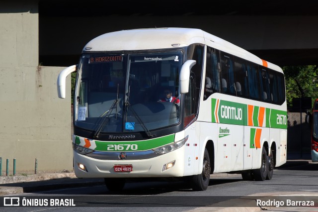 Empresa Gontijo de Transportes 21670 na cidade de Belo Horizonte, Minas Gerais, Brasil, por Rodrigo Barraza. Número da foto: #11155460.