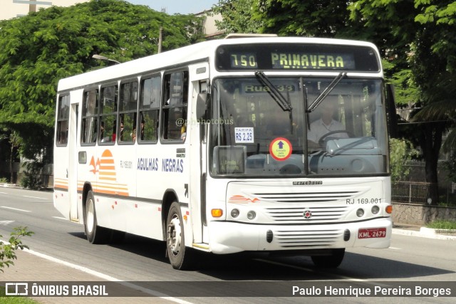 Viação Agulhas Negras RJ 169.001 na cidade de Volta Redonda, Rio de Janeiro, Brasil, por Paulo Henrique Pereira Borges. ID da foto: 11154875.