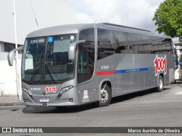 Auto Viação 1001 RJ 108.101 na cidade de Rio de Janeiro, Rio de Janeiro, Brasil, por Marco Aurélio de Oliveira. ID da foto: 11153668.