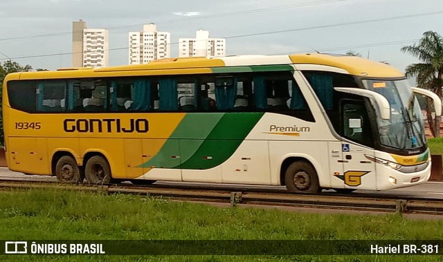 Empresa Gontijo de Transportes 19345 na cidade de Betim, Minas Gerais, Brasil, por Hariel BR-381. ID da foto: 11088294.