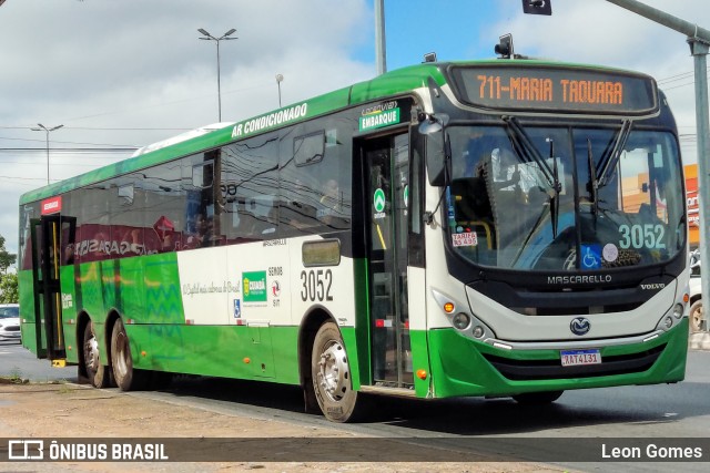 Expresso Caribus Transportes 3052 na cidade de Cuiabá, Mato Grosso, Brasil, por Leon Gomes. Número da foto: #11088660.