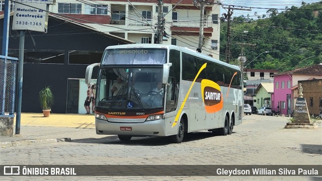 Saritur - Santa Rita Transporte Urbano e Rodoviário 9990 na cidade de Santa Maria de Itabira, Minas Gerais, Brasil, por Gleydson Willian Silva Paula. ID da foto: 11087484.