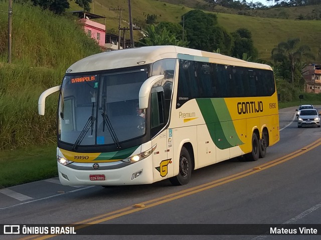 Empresa Gontijo de Transportes 19190 na cidade de Santos Dumont, Minas Gerais, Brasil, por Mateus Vinte. ID da foto: 11087591.