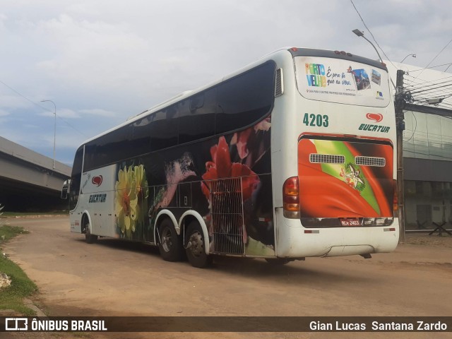 Eucatur - Empresa União Cascavel de Transportes e Turismo 4203 na cidade de Ji-Paraná, Rondônia, Brasil, por Gian Lucas  Santana Zardo. ID da foto: 11089382.