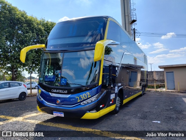 Caravellas Transportes e Turismo 2302 na cidade de São José do Rio Preto, São Paulo, Brasil, por João Vitor Pereira. Número da foto: #11087341.