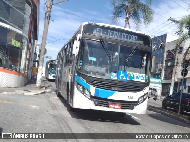 VUG - Viação Urbana Guarulhos 1351 na cidade de Guarulhos, São Paulo, Brasil, por Rafael Lopes de Oliveira. Número da foto: #11086934.
