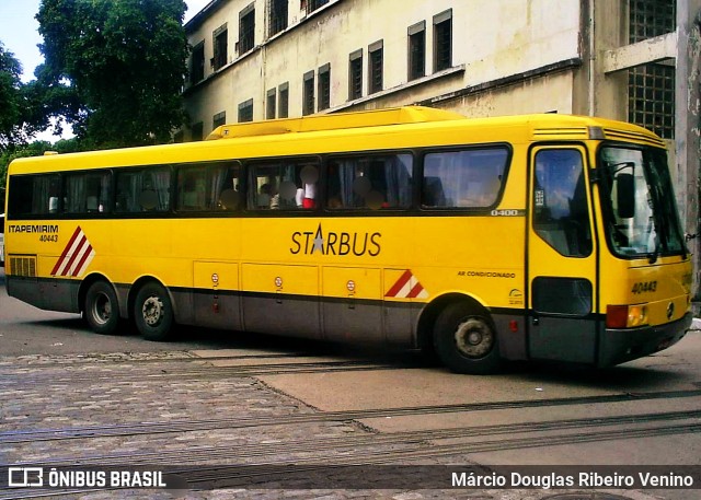 Viação Itapemirim 40443 na cidade de Rio de Janeiro, Rio de Janeiro, Brasil, por Márcio Douglas Ribeiro Venino. ID da foto: 11089610.