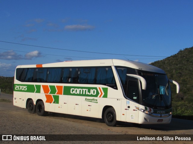 Empresa Gontijo de Transportes 21705 na cidade de Taquaritinga do Norte, Pernambuco, Brasil, por Lenilson da Silva Pessoa. ID da foto: 11088361.