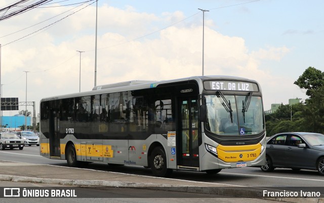 Viação Metrópole Paulista - Zona Leste 3 1763 na cidade de São Paulo, São Paulo, Brasil, por Francisco Ivano. Número da foto: #11086535.