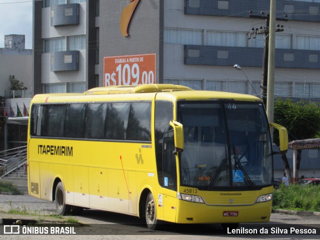 Viação Itapemirim 45813 na cidade de Caruaru, Pernambuco, Brasil, por Lenilson da Silva Pessoa. ID da foto: 11088308.