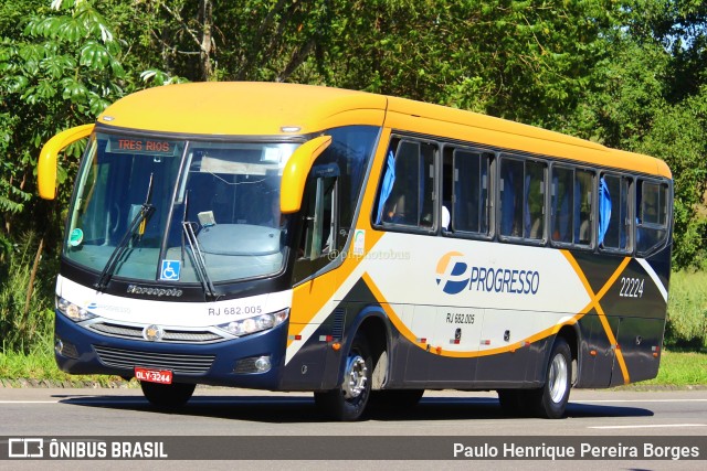 Viação Progresso 22224 na cidade de Três Rios, Rio de Janeiro, Brasil, por Paulo Henrique Pereira Borges. Número da foto: #11157310.