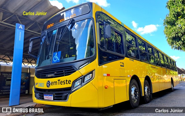 HP Transportes Coletivos 20803 na cidade de Aparecida de Goiânia, Goiás, Brasil, por Carlos Júnior. Número da foto: #11158414.