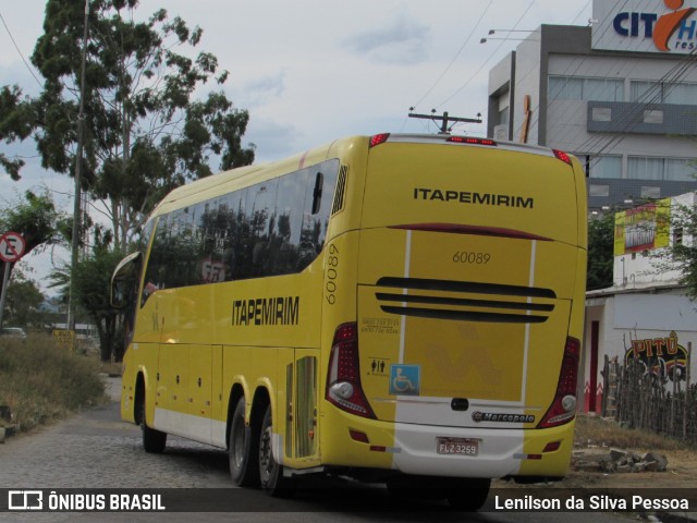 Viação Itapemirim 60089 na cidade de Caruaru, Pernambuco, Brasil, por Lenilson da Silva Pessoa. ID da foto: 11157639.