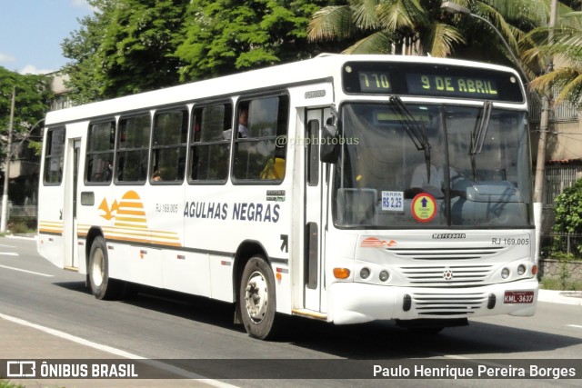 Viação Agulhas Negras RJ 169.005 na cidade de Volta Redonda, Rio de Janeiro, Brasil, por Paulo Henrique Pereira Borges. Número da foto: #11157219.