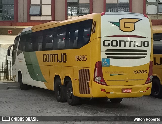 Empresa Gontijo de Transportes 19285 na cidade de Governador Valadares, Minas Gerais, Brasil, por Wilton Roberto. ID da foto: 11157093.