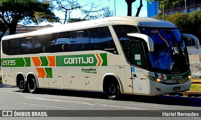 Empresa Gontijo de Transportes 21735 na cidade de Belo Horizonte, Minas Gerais, Brasil, por Hariel Bernades. ID da foto: 11156395.