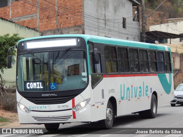 Univale Transportes U-1170 na cidade de Timóteo, Minas Gerais, Brasil, por Joase Batista da Silva. Número da foto: #11156965.