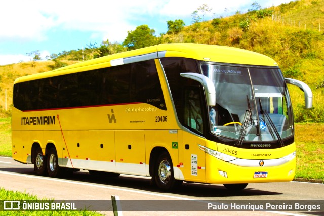 Viação Nova Itapemirim 20406 na cidade de Três Rios, Rio de Janeiro, Brasil, por Paulo Henrique Pereira Borges. Número da foto: #11157291.