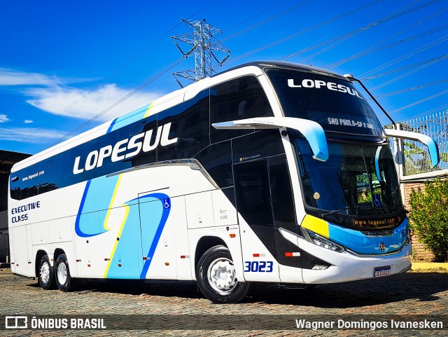 LopeSul Transportes - Lopes e Oliveira Transportes e Turismo - Lopes Sul 3023 na cidade de São Paulo, São Paulo, Brasil, por Wagner Domingos Ivanesken. Número da foto: #11157092.
