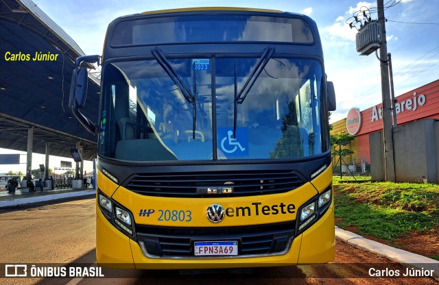 HP Transportes Coletivos 20803 na cidade de Aparecida de Goiânia, Goiás, Brasil, por Carlos Júnior. Número da foto: #11158247.
