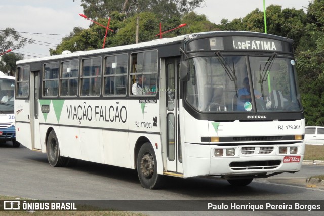 Viação Falcão RJ 179.001 na cidade de Resende, Rio de Janeiro, Brasil, por Paulo Henrique Pereira Borges. Número da foto: #11157173.