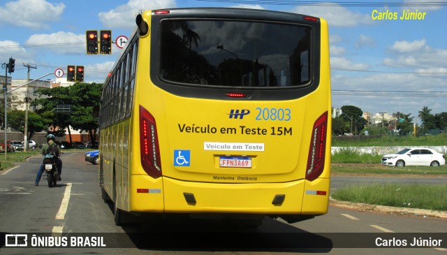 HP Transportes Coletivos 20803 na cidade de Aparecida de Goiânia, Goiás, Brasil, por Carlos Júnior. Número da foto: #11158343.
