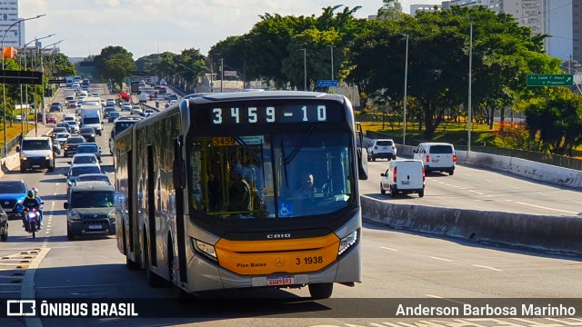 Viação Metrópole Paulista - Zona Leste 3 1938 na cidade de São Paulo, São Paulo, Brasil, por Anderson Barbosa Marinho. Número da foto: #11156936.