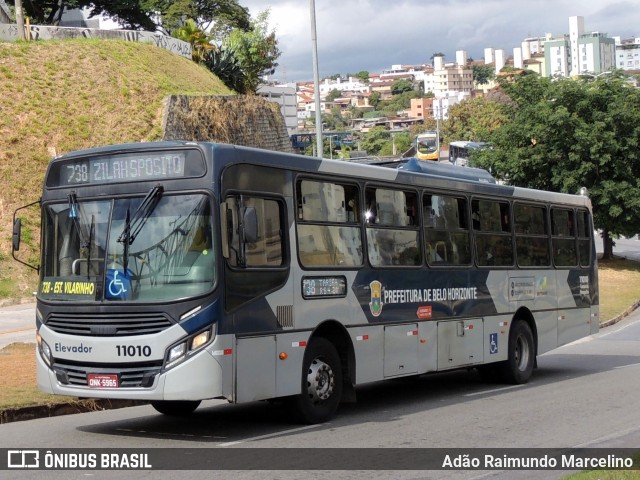 Auto Omnibus Floramar 11010 na cidade de Belo Horizonte, Minas Gerais, Brasil, por Adão Raimundo Marcelino. ID da foto: 11160664.