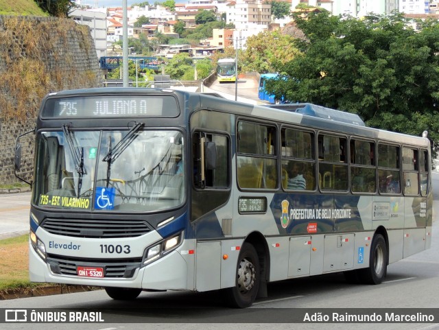 Auto Omnibus Floramar 11003 na cidade de Belo Horizonte, Minas Gerais, Brasil, por Adão Raimundo Marcelino. ID da foto: 11160700.