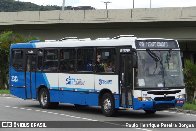 Emflotur - Empresa Florianópolis de Transportes Coletivos 3313 na cidade de Florianópolis, Santa Catarina, Brasil, por Paulo Henrique Pereira Borges. Número da foto: #11159958.