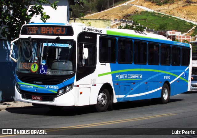 Viação Ponte Coberta RJ 190.083 na cidade de Nova Iguaçu, Rio de Janeiro, Brasil, por Luiz Petriz. Número da foto: #11091194.